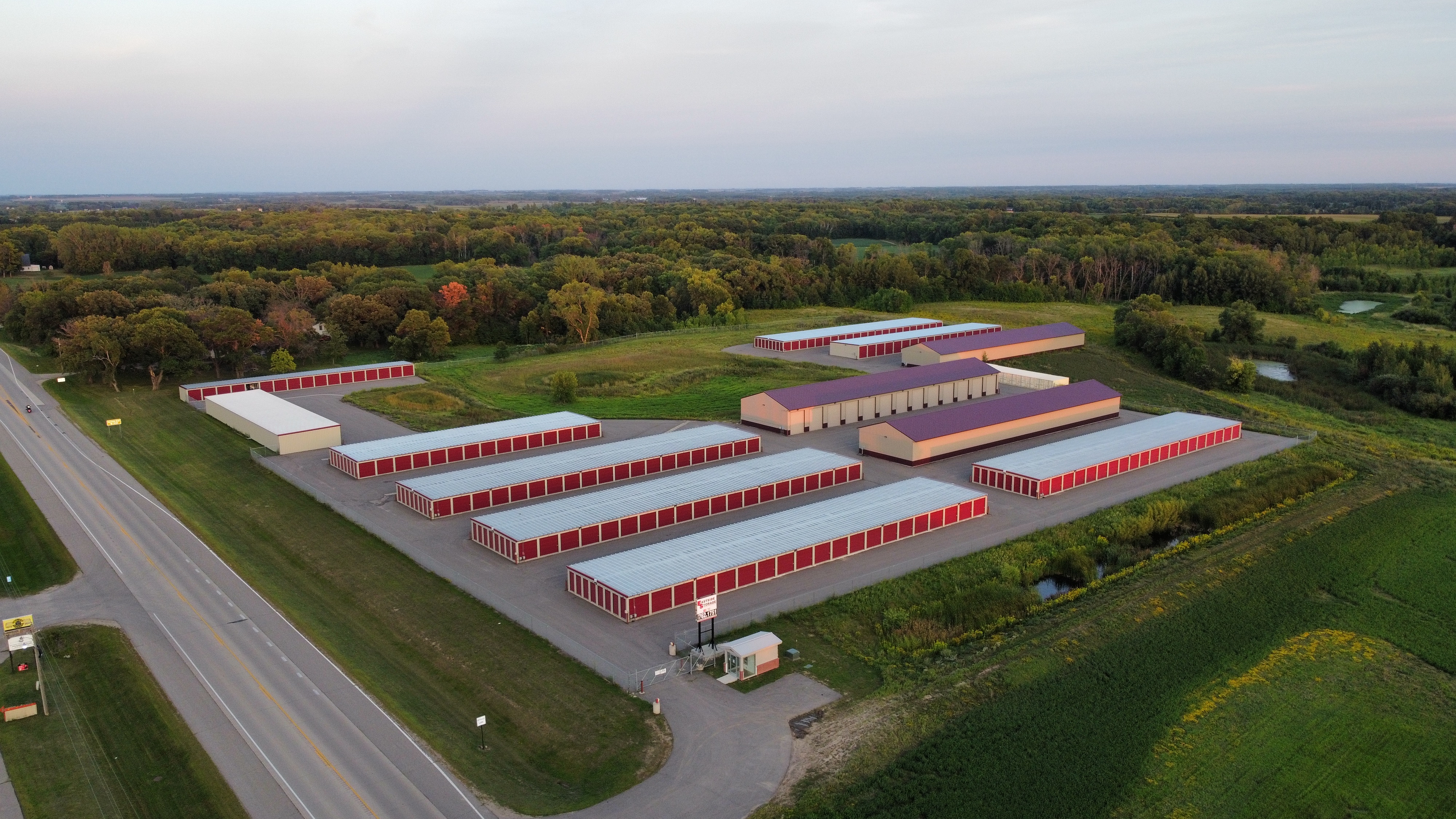 aerial view of the storage facility alexandria, mn